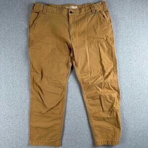 CARHARTT Carpenter‎ Pants Tan Relaxed Fit Double Knee Work Men’s 42x30 (40x27)
